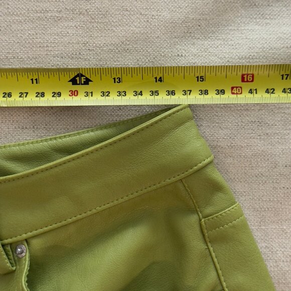 Green Stretch Faux-Leather Pant (Contemporaine by Simons) - Size 29 - Picture 6 of 7